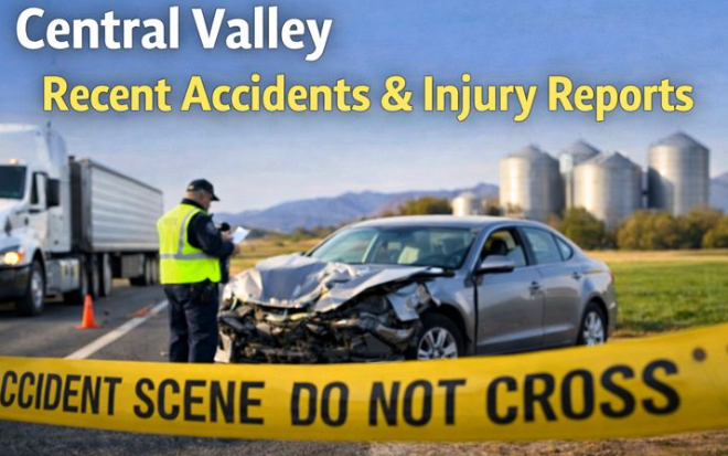 Four-Vehicle Crash With Injuries Reported at Cherry Avenue and Demaree