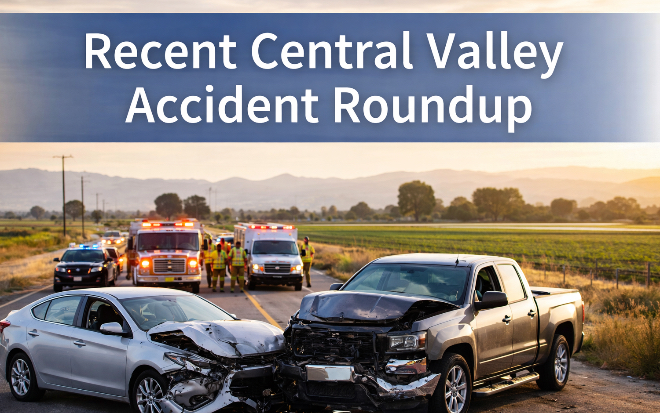 Recent Injury Crashes Across Visalia & Tulare County